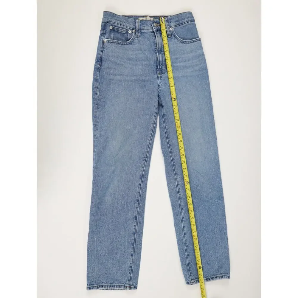 Madewell Perfect Vintage Straight Jeans High Rise Light Wash Size 25 NWOT